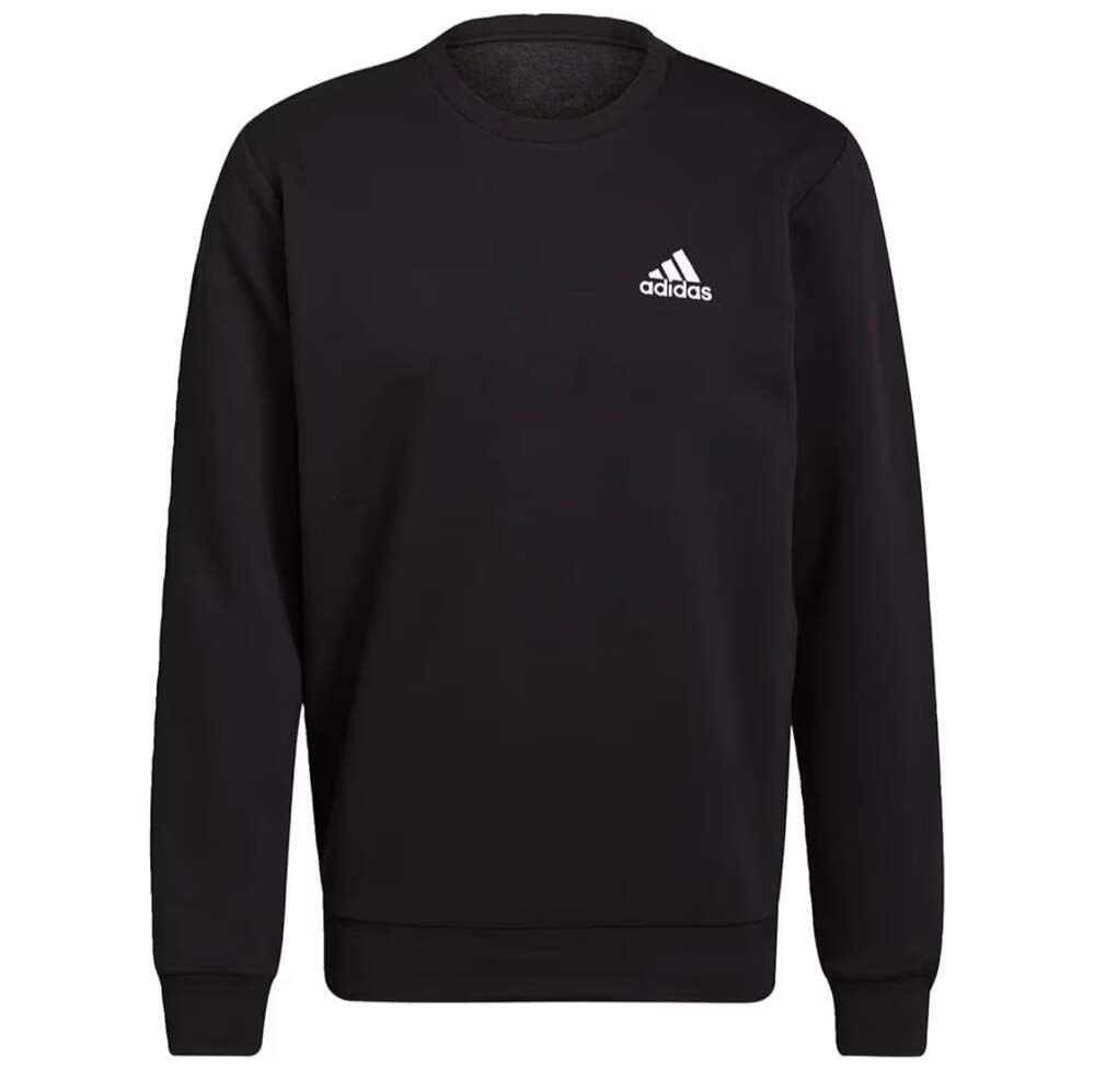 Adidas Essentials Fleece Sweatshirt Mens XL Black Crewneck Pullover Sweater Top